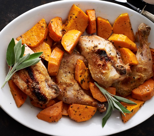 Őszi sütőtökös csirkecomb